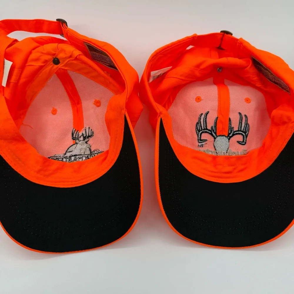 2 Buckmasters‎ Orange Adjustable Baseball Cap